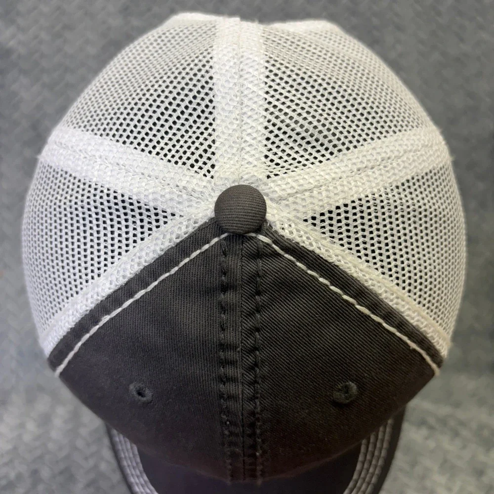 Fahrenheit San Francisco Trucker Hat Grey White Mesh Snapback Cap 5438